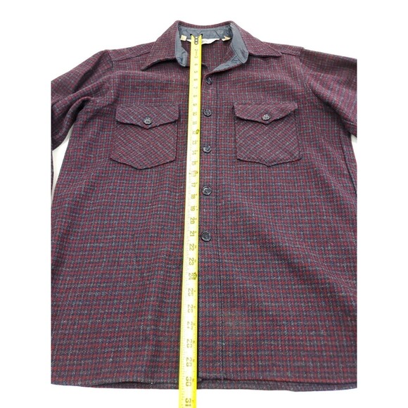 Vintage Woolrich Mens Wool Blend Plaid Flannel Button Front Shirt Size L - Picture 6 of 6